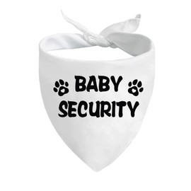 JXGZSO 1 Piece Baby Security Dog Bandana Pregnancy Announcement Baby Announcement Gift (Baby Security CA)