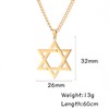 SIPURIS Star of David Necklace for Men Crystal Hexagram Pentacle