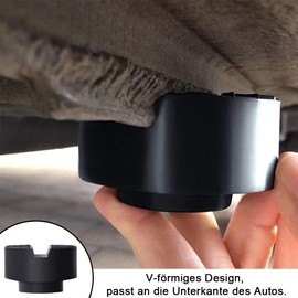 Trolley Jack Rubber Pad Pack of 2 Trolley Jack for Trolley Lifting Platforms, Black