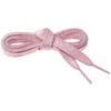 [Elerevyo] 1 Pair Glitter Shiny Metallic Flat Shoelaces Colorful Multicolor