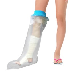 Cast Cover for Shower, Adult Leg Waterproof Cast Covers for Shower Leg Cast Protector Reusable Cast Cover Bandage for Bathing Swimming Shower, Light-Weight Watertight Protector for Broken, Injury, Burns, Surgery