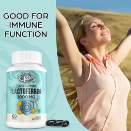 Pepeior Liposomal Bovine Lactoferrin 1000 mg - for Iron Absorption & Immune Function Lactoferrin Supplements for Adults, 60 Softgels (2 Bottle)