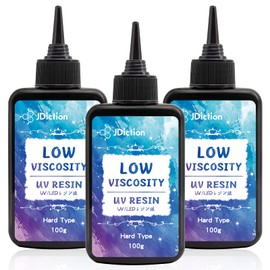 JDiction UV Resin, Upgrade 300g Low Viscosity Hard Thin UV Resin with Super Crystal Clear Resins Kit for Jewelry, Casting, Coating and DIY Craft