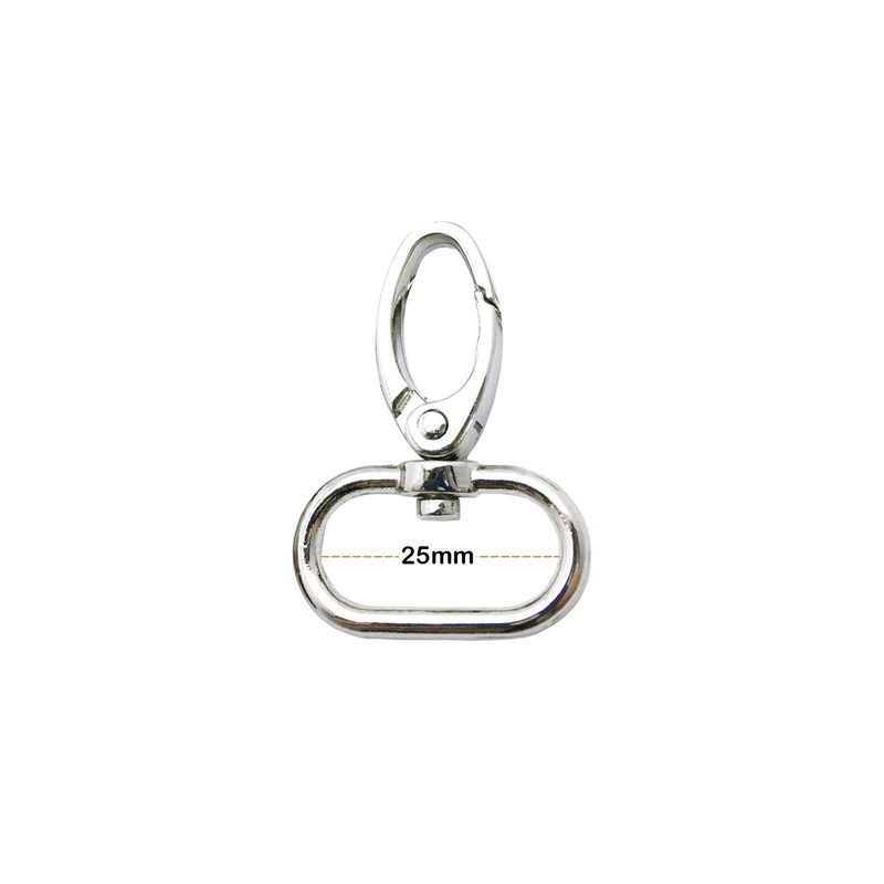25 mm Bag Hook Silver Buckle Trigger Carabiner Hook for