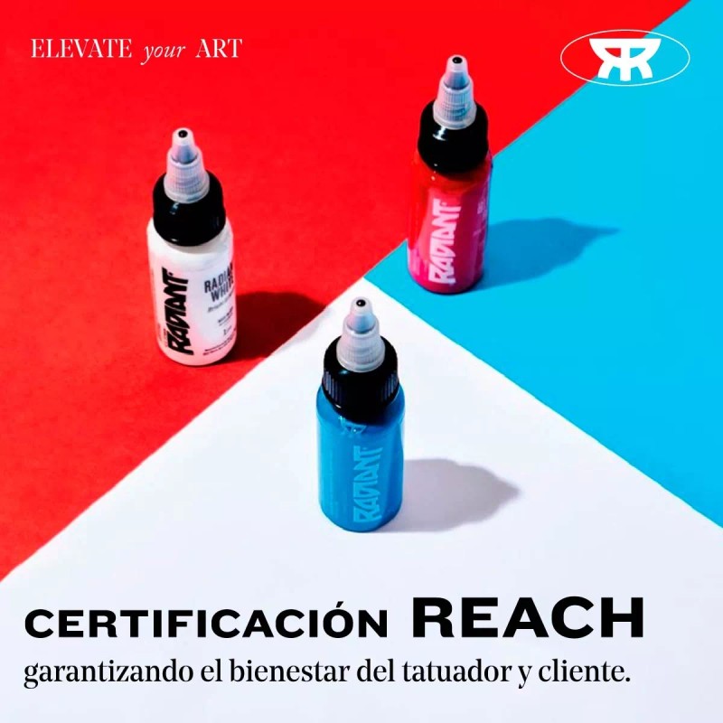 RADIANT COLORS Tinta Profesional Para Tatuar Radiant Real Black 2oz
