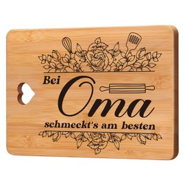 Gift Grandma Birthday, Grandma Gifts for Birthday, Christmas Gifts for Grandma, Grandma Birthday Gift, Gift for Grandma - Bamboo Chopping Board Lightweight 21.5 x 28 cm