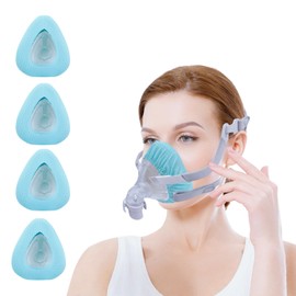 4 Pack CPAP' Mask Liners, Covers for Seal Mask Cushion Comfort Silky CPAP' Mask Covers Compatible with Medium F20 Full Face Masks,Improve The Comfort of Wearing The Mask (Ice Green) (Medium)