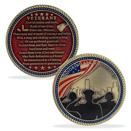 US Military Veteran Challenge Coin to Honor The US Veterans