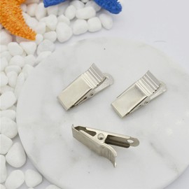 CRZQXOUR 35pcs Metal Mini Alligator Clips, Spring Clamps, Sturdy, Non-Slip, Portable, Silver, Classic, Suitable for Clothes, Photos, Home Office School