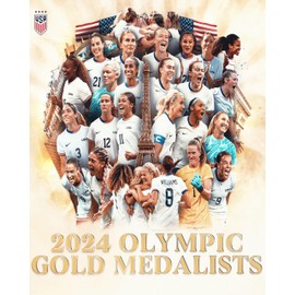 SPORTSPHOTOSUSA 2024 USA Olympic Soccer USWNT For Gold Medal 8X10 Photo