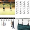 60 Pcs Stainless Steel Curtain Clips Metal Hanging Hooks Small