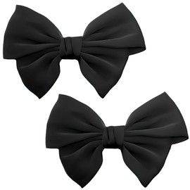 GIKPAX Shoe Clips Black Bow Knot Shoe Clip Removable Bow Shoe Buckles Bow Shoe Accessories for Women Girls Plastic, Plastic