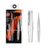 STALEKS PRO Tweezers for Thin and Fine Eyebrows, Precision Beveled