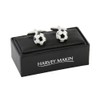 Harvey Makin HM179 Rhodium Plated Cufflinks Footballs