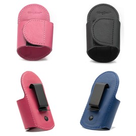 Pure Leather Hip Clip Stethoscope Holder: Light, Universal Fit, Durable, Steth Holster for Cardiology Doctor, Nurse, Paramedics. Easy to Slip in and Out from Belt, Uniform Pocket, and Scrubs (Pink)