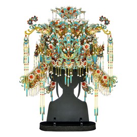 Piececool 3D Metal Puzzles for Adults, Chinese Kingfisher Phoenix Tiara Model Kits DIY Hobbies Crafts for Adult Difficult 3D Puzzles for Women, Home Decor Family Time Best Gifts