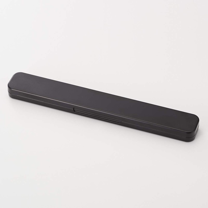 Muji 02181215 Chopsticks Set, Black, Width 7.9 x Depth 1.2