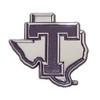Tarleton State Texans Metal Chrome Emblem w/Purple Trim