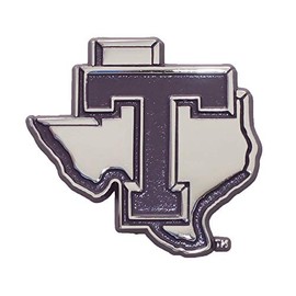 Tarleton State Texans Metal Chrome Emblem w/Purple Trim