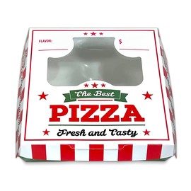 Olympak UPDATED Individual Pizza Box | Disposable Mini Pizza Box with Clear Window | Easy Clamshell, Thick & Sturdy | Grease-resistant, Microwave & Freezer-safe | 200/Case (6" L x 6" W x 1.75" H)