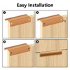 BokWin 6Pcs 80mm/3.15" Modern Style Finger Edge Pull, Aluminum Furniture