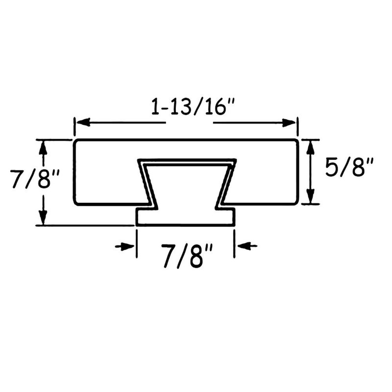 Btibpse Classic Wood Center Mount Drawer Slide 17-3/4'' (45 CM)
