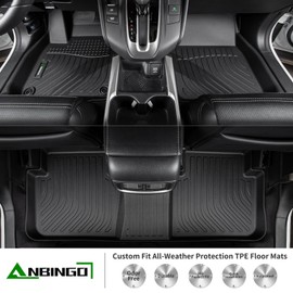 ANBINGO®Floor Mats & Cargo Liner for 2016-2022 GLC 300/350e/AMG 43/AMG 63(Not for Coupe) All Weather Automotive TPE Liners Set Anti-Slip Waterproof Floor Liners Accessories - Black