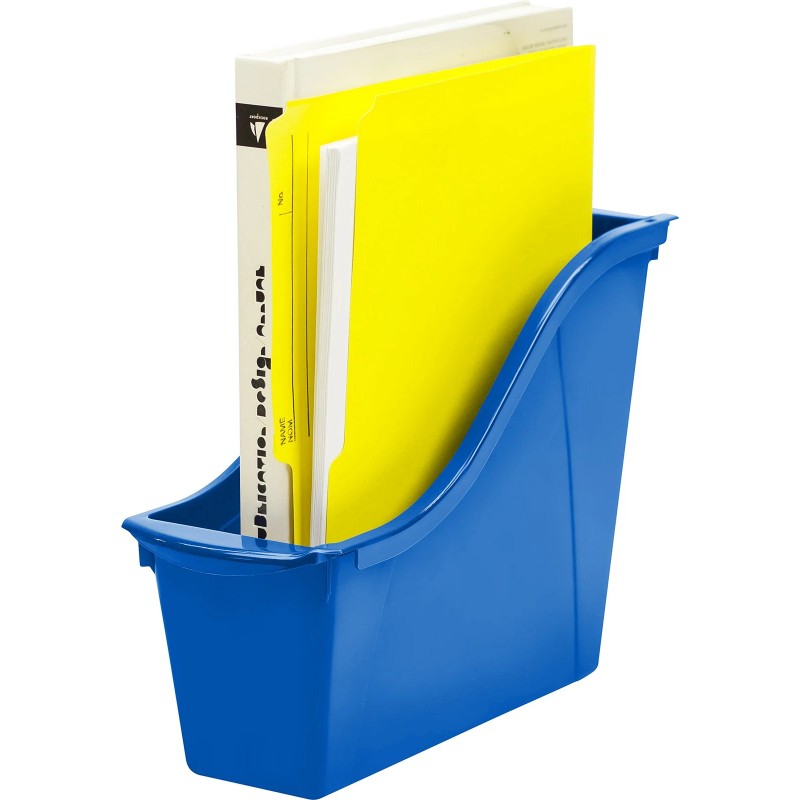Storex 6 Pack Blue Book Bins Letter Size Storage Container
