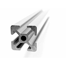 Gal Industrial Aluminium Profile, 20 x 20 mm, 50 cm Construction Profile, Aluminium Mounting Profile, Type R, Groove 5, Strut Profile, Aluminium Profile, Compatible with AlClipTec for Bosch Item Cut