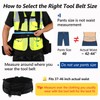 WISEPRO Tool Belt with Suspenders, Heavy Duty Adjustable Detachable Electrician