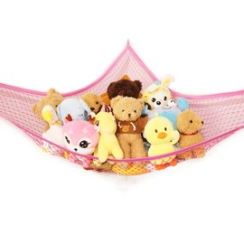 Pink Stuffed Animal Net, Toy Storage, Teddy Bear Hammock, Jumbo Net! XWG