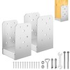 FMhotu 4"x 4" Post Base, 2Pcs Stainless Steel Adjustable Post