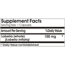 Lobelia 100mg // 200 Capsules // Pure // by PureControl Supplements