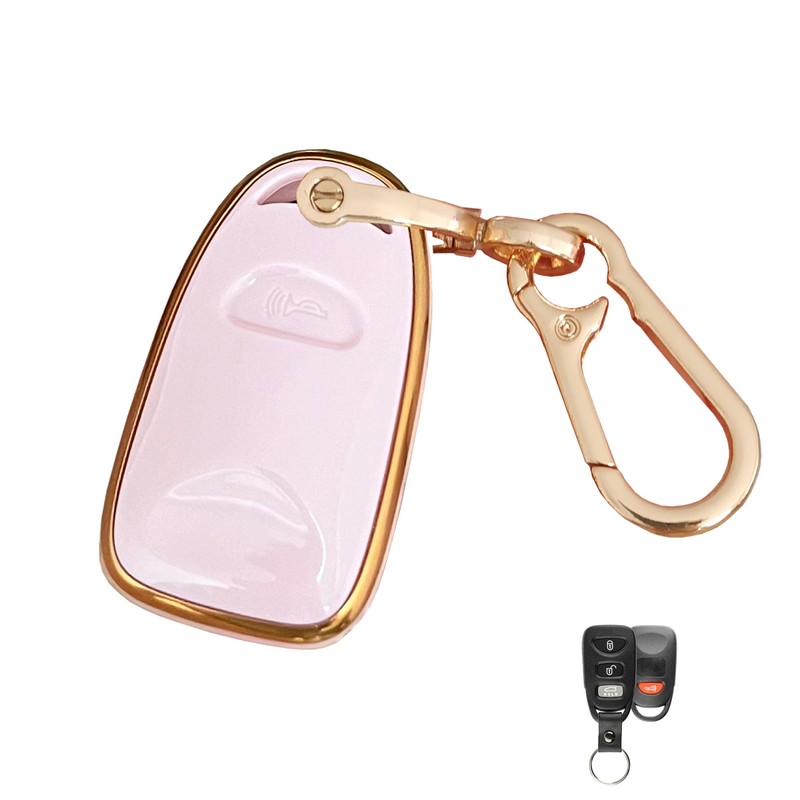 QIXIUBIA for Hyundai Key Fob Cover Smart Key with Keychain