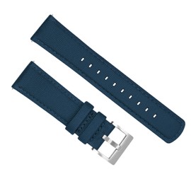 BARTON WATCH BANDS 20mm Navy Blue Sailcloth Quick Release Premium Nylon Weave