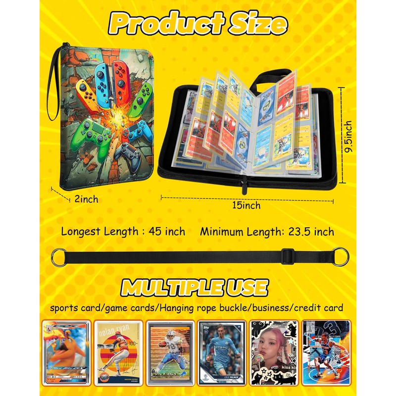 Lotadilo for Card Binder with 440 Pockets 4 Pocket -