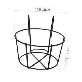 CAXUSD 2Pcs Medium Iron Flowerpot Bracket with Hooks for Balcony Office Home Durable Hanging Basket Holder for Potted Plants Art Design