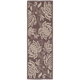 Safavieh Courtyard Collection CY2961-3409 Chocolate and Natural Indoor/ Outdoor Runner (2'3" x 10')