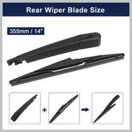 RATCHROLL Rear Windshield Wiper Blade Arm Set for Kia Carens 13-19 for Kia Sportage 16-22 for Hyundai I10 13-22 Replacement Car Parts