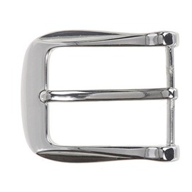 1 1/2" (38 mm) Nickel Free Single Prong Rectangular Belt Buckle, Silver