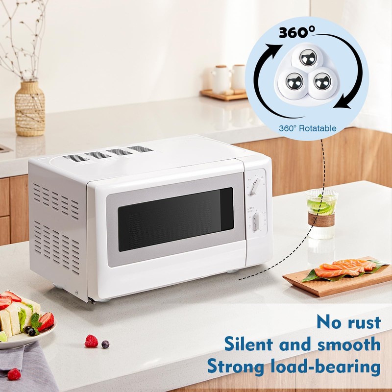 VEGCOO Set mit 16 selbstklebenden Lenkrollen, 360 Grad, Mini-Kugelrollen, selbstklebend,