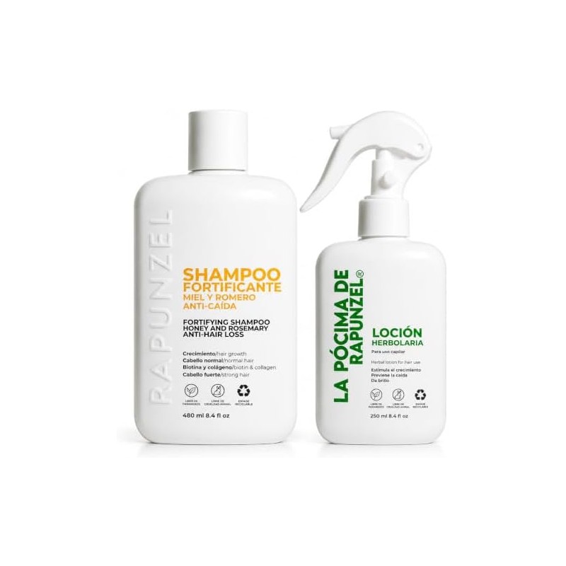 Pócima de Rapunzel KIT SHAMPOO (Crecimiento, fortalecimiento y brillo)