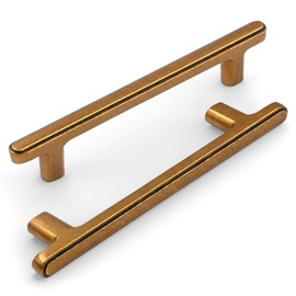 KNOKLOCK 10 Pack 5 Inch(128mm) Kitchen Cabinet Handles Antique Brass Cabinet Pulls Kitchen Cabinet Hardware Drawer Pulls for Cupboard Wardrobe