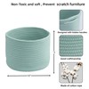 XUANGUO Woven Cotton Storage Baskets - 3-Pack Round Bins (10x10x7'')