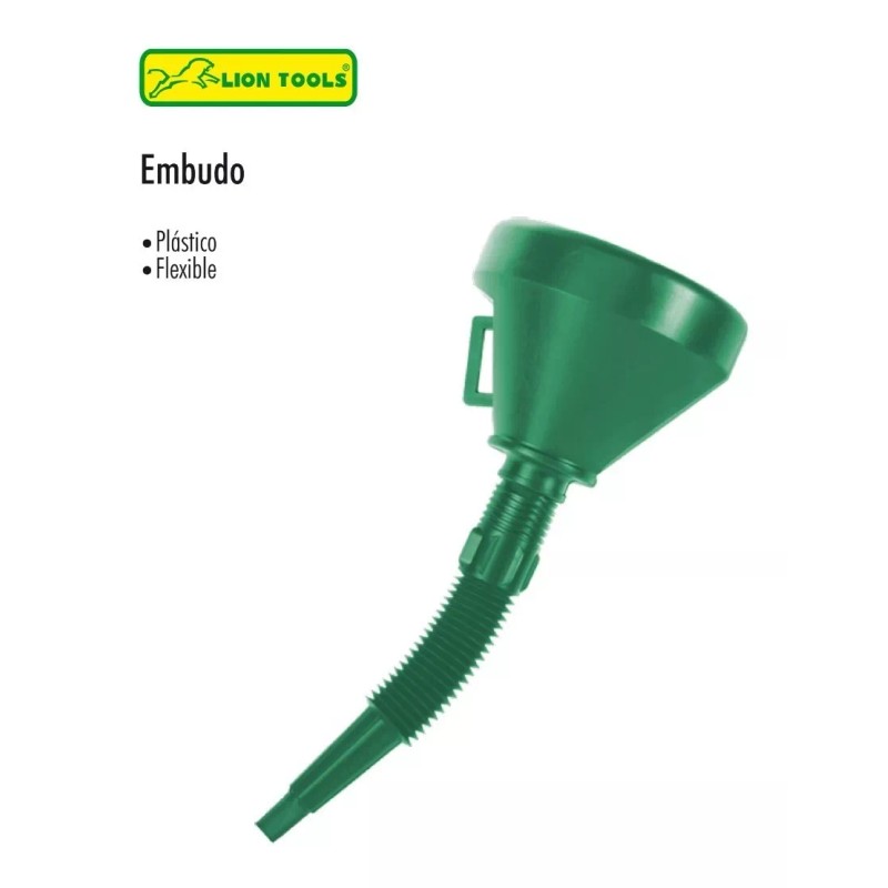 Lion Tools Paquete 2 Pzas Embudo Grande Plastico Resistente Lion