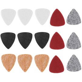 Jiayouy 15 Pieces 3mm Felt Picks Plectrums for Bass Guitar Ukulele Multi-Color