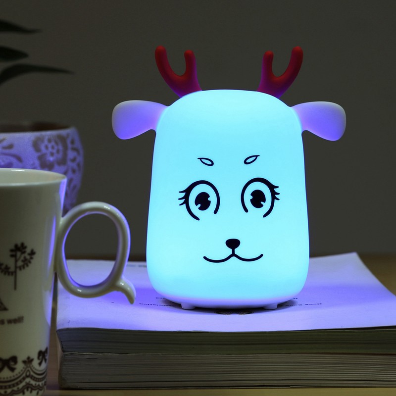 Innovative Cute Deer shaped Silicone Night Light USB Rechargeable Pat