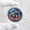 Artemis II Inspired Challenge Coin with Acrylic Case, Double-Sided Deep