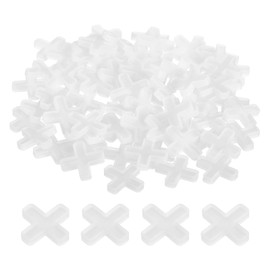 sourcing map 500Pcs Tile Spacers, 6mm 1/4" Cross Shape Wall Floor Tile Spacer Tiling Tools for Ceramic Tile Installation, White