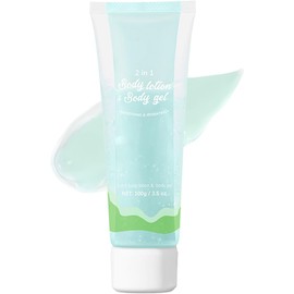 2 en 1 Loción corporal y gel corporal, Hidratante corporal hidratante profundo, Loción corporal firme de plantas naturales, Apertura, Fresca y sin grasa, Fácil de absorber (Green)